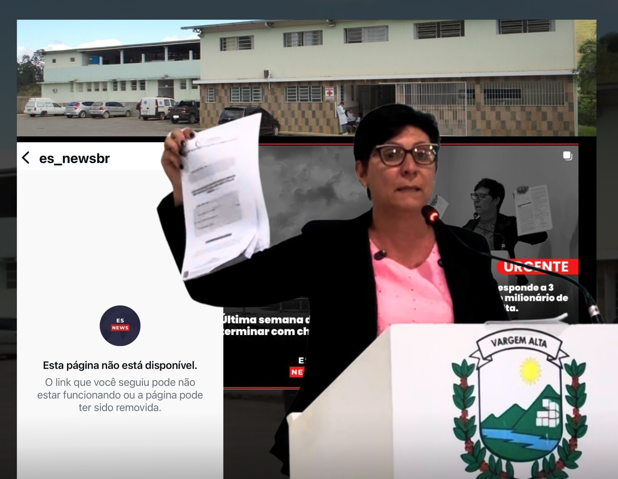 Instagram remove página que atacava a vereadora Eliane Turini após denúncias sobre o Hospital Padre Olívio
