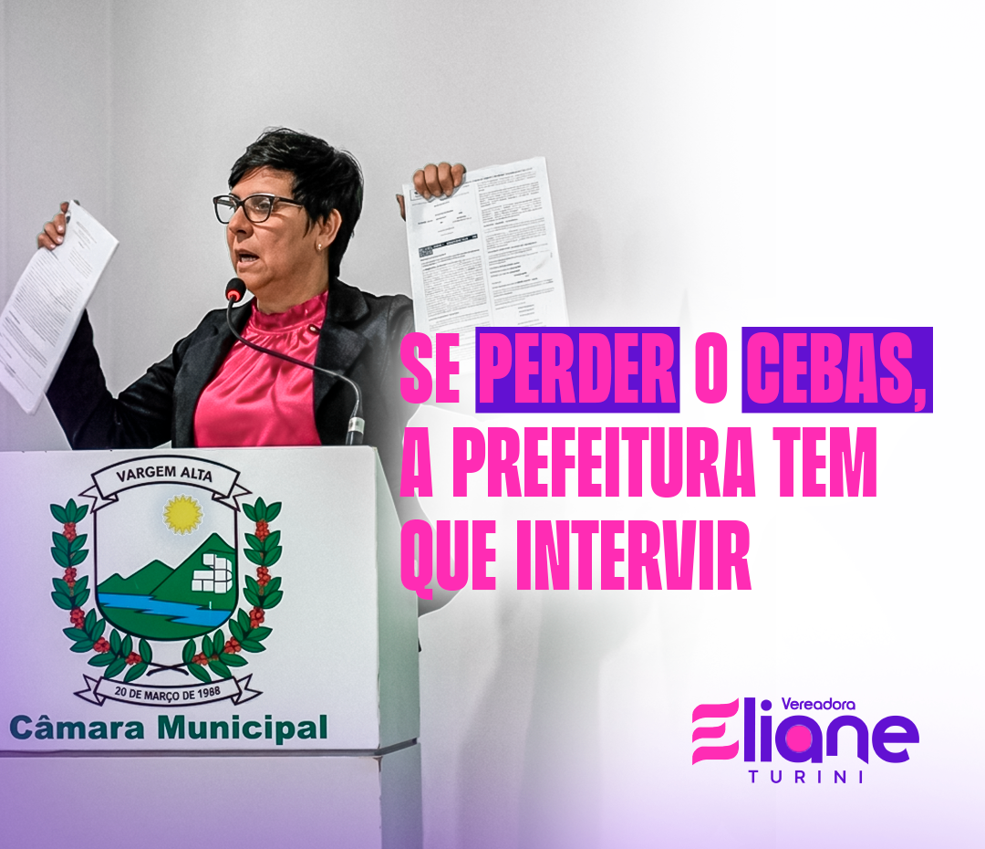 Vereadora Eliane Turini alerta para risco de perda do CEBAS do Hospital Padre Olívio e defende intervenção da Prefeitura no HPO